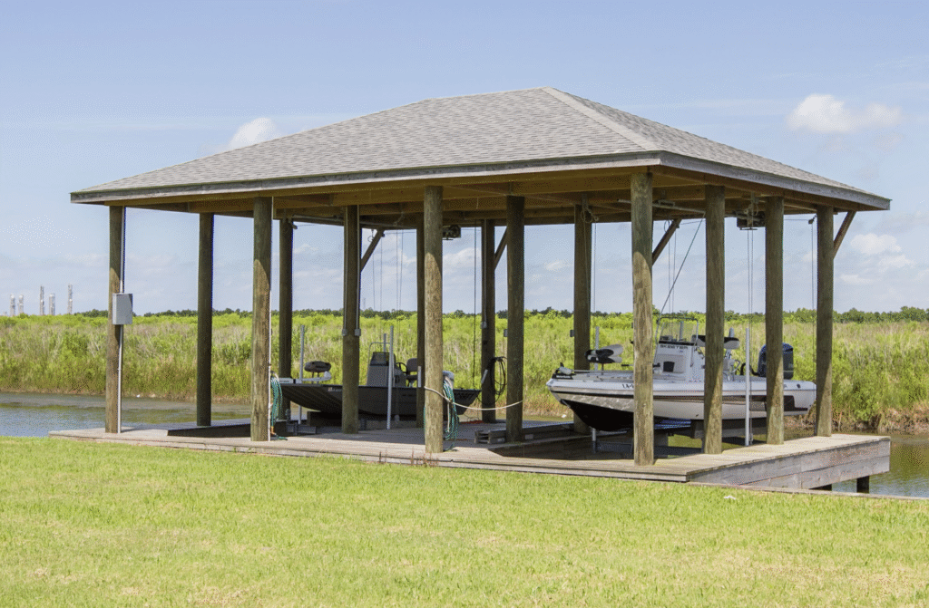 custom built boathouse in new orleans