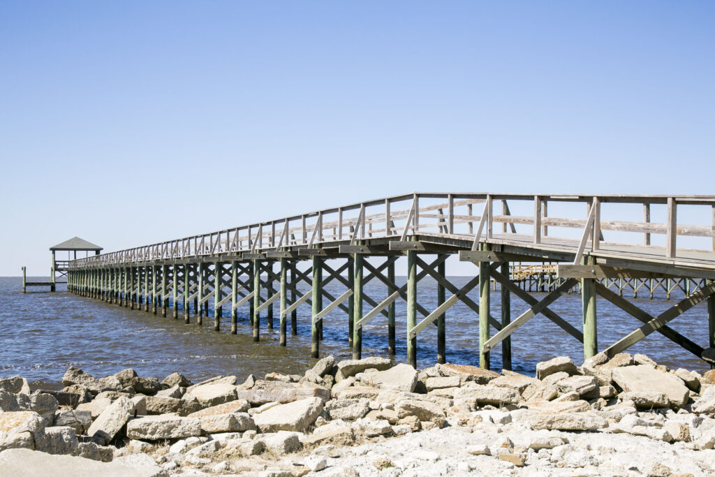 beautiful bridge built over lake ponchartrain by lamulle construction