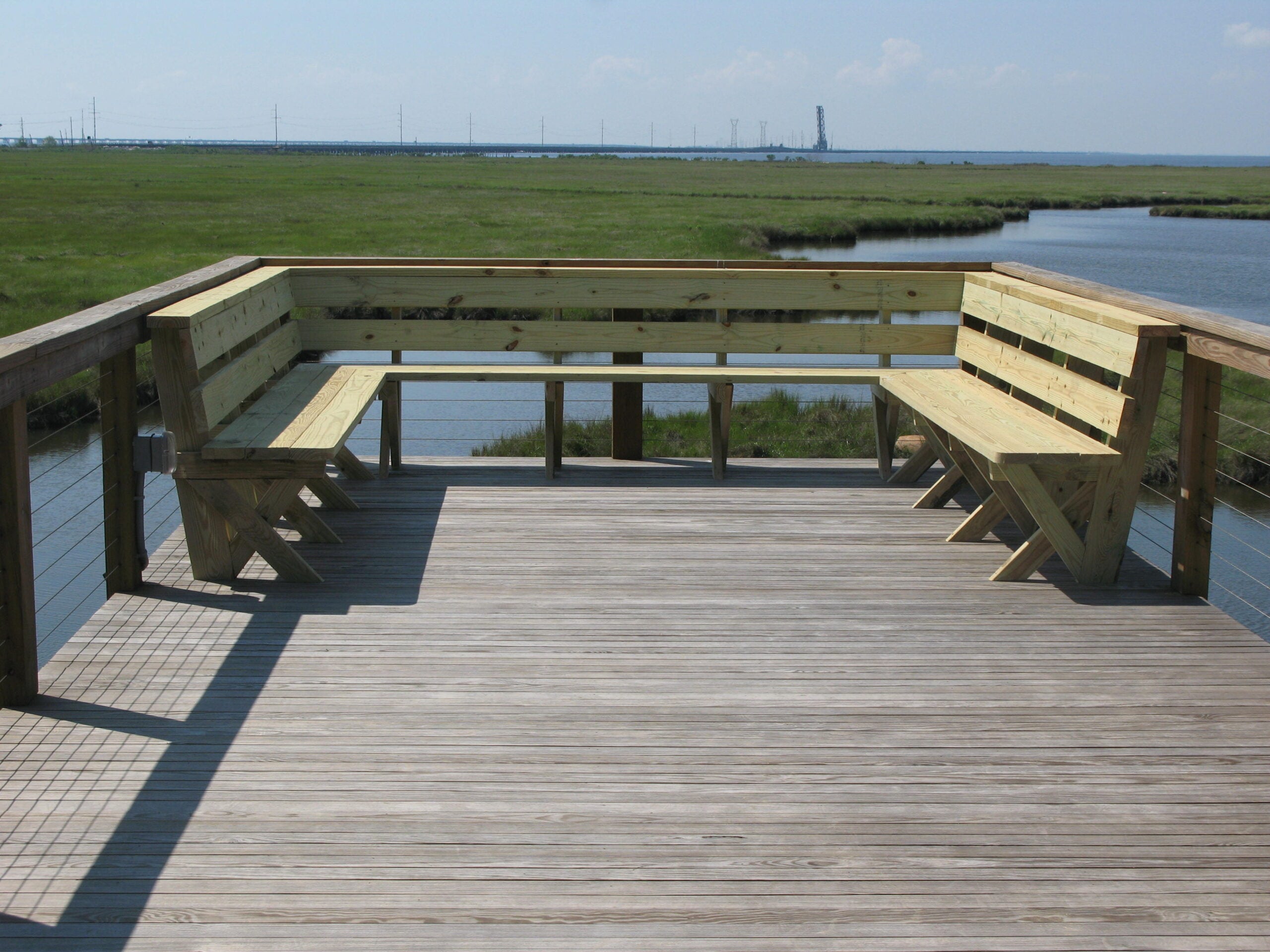 custom built benches and deck by lamulle construction