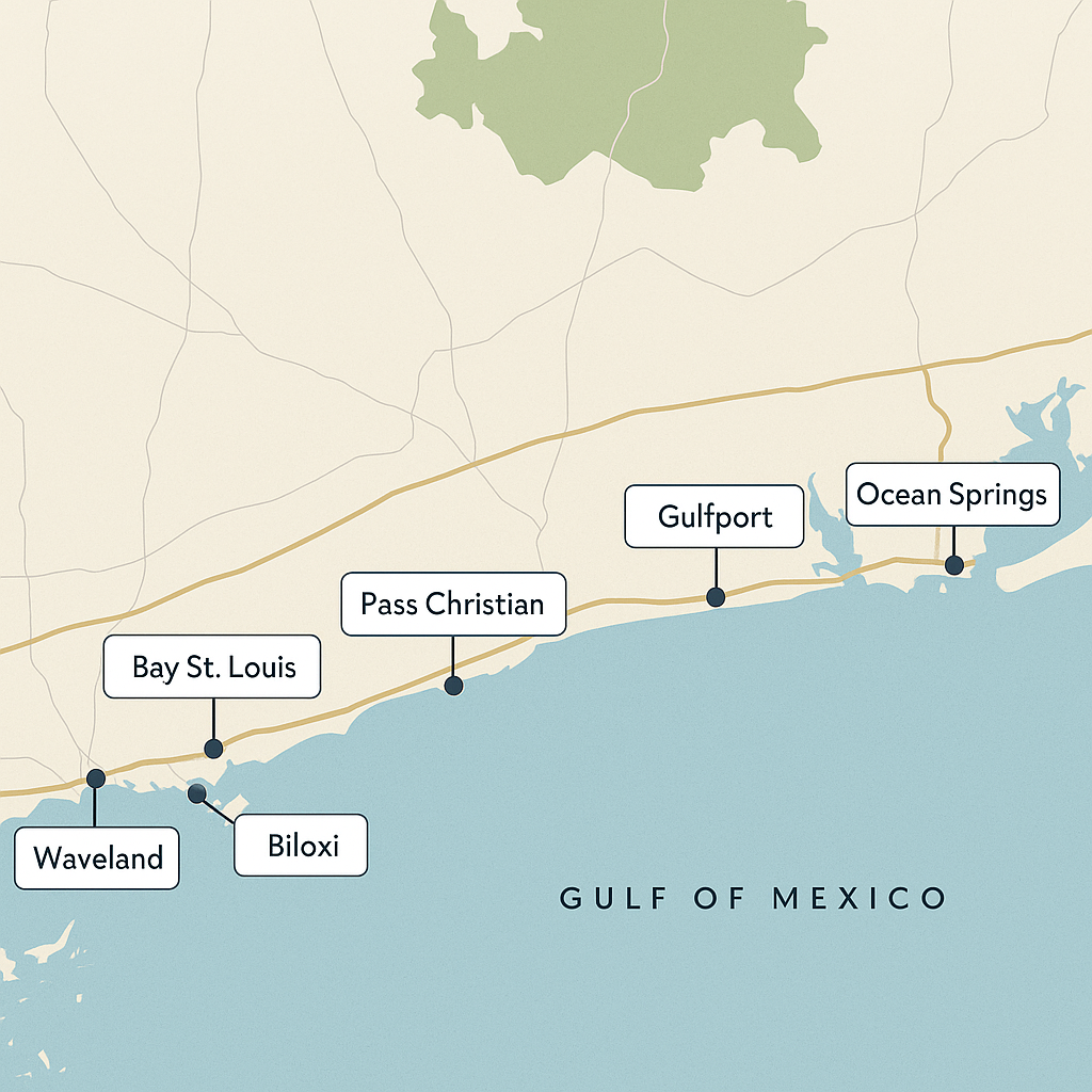 map of mississippi gulf coast