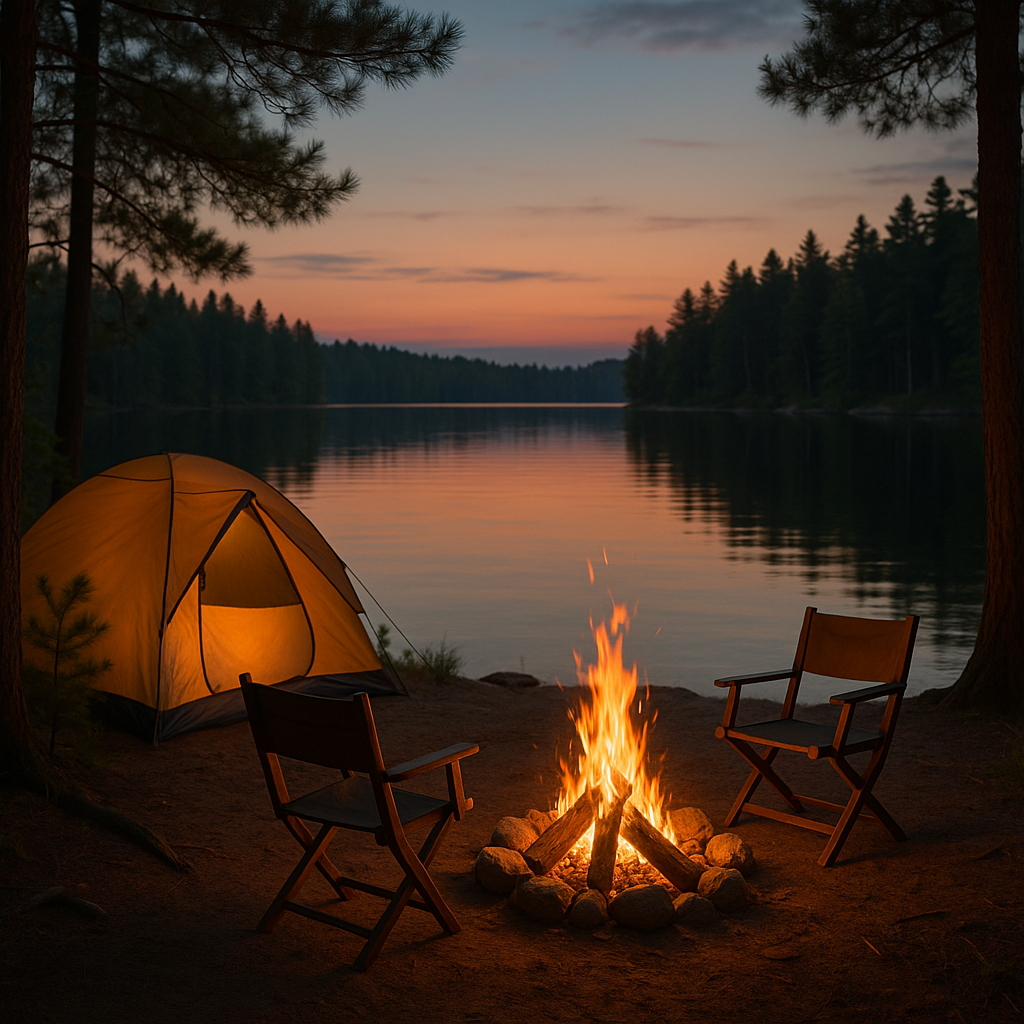 campsite on lake pontchartrain