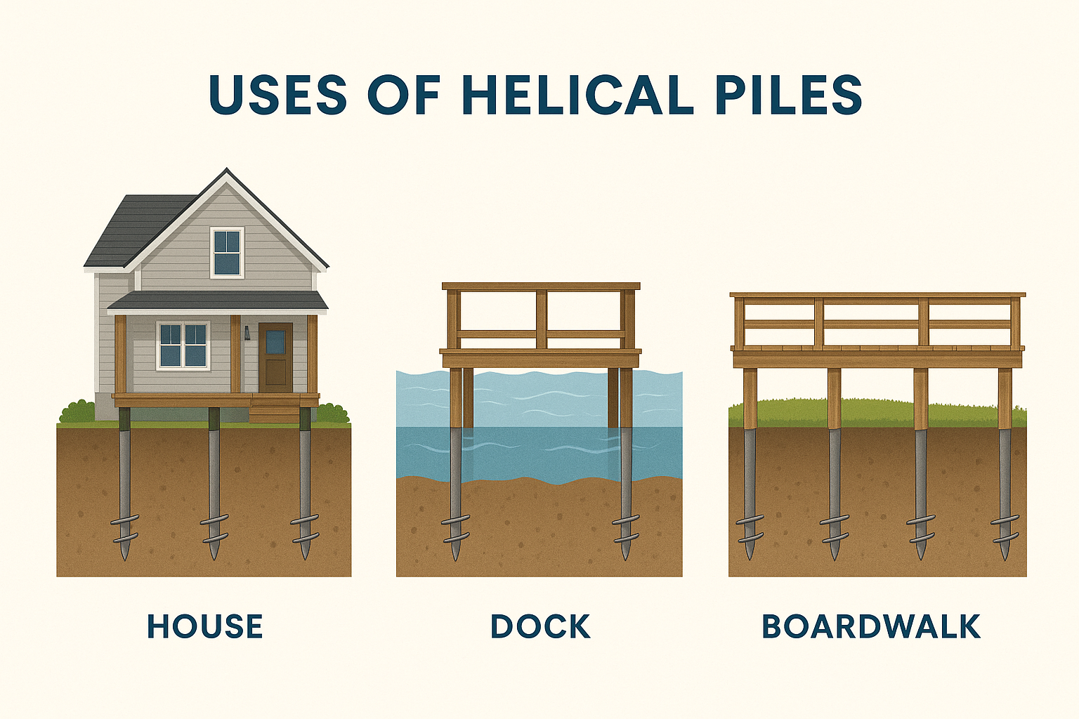 uses of helical piles 