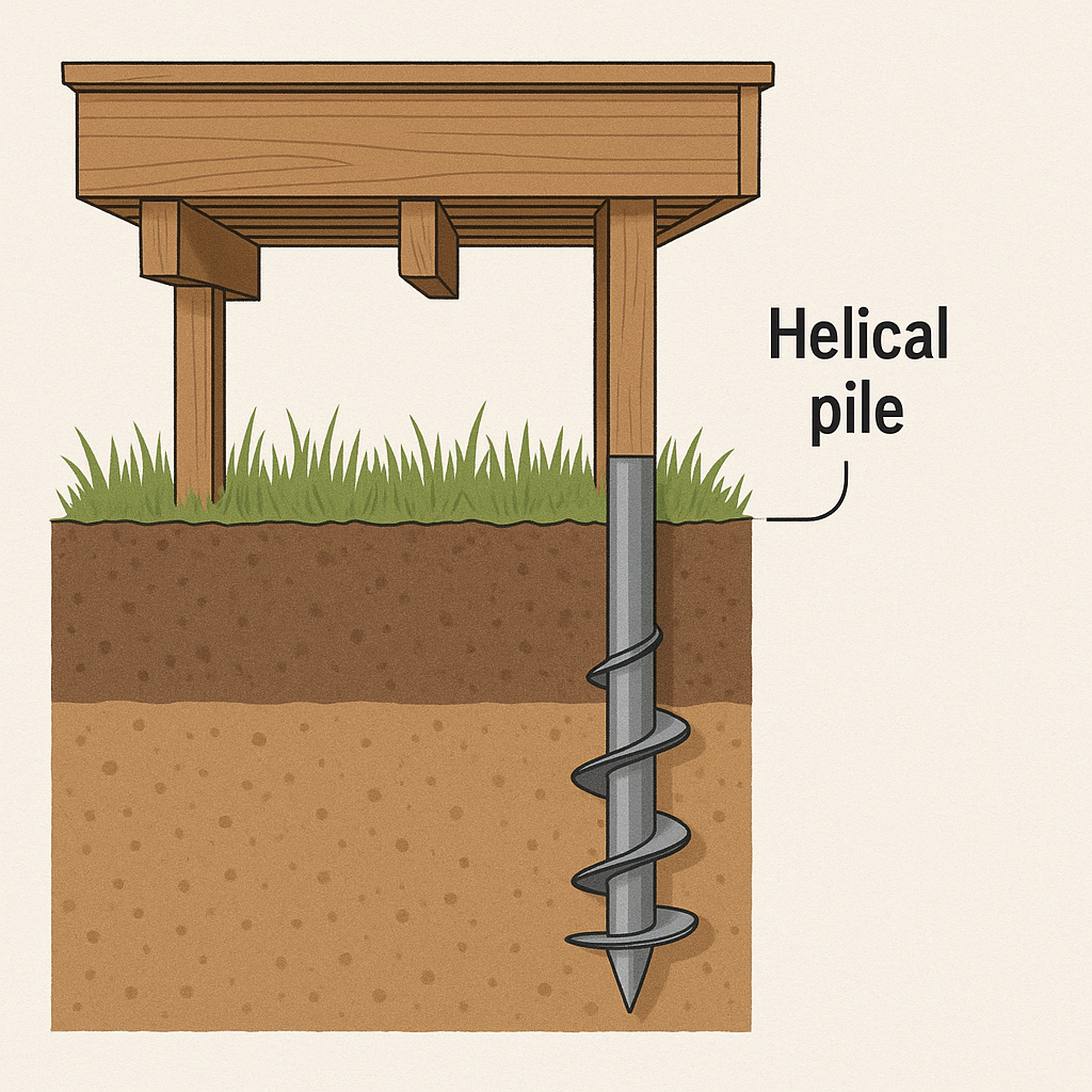 screw piling diagram