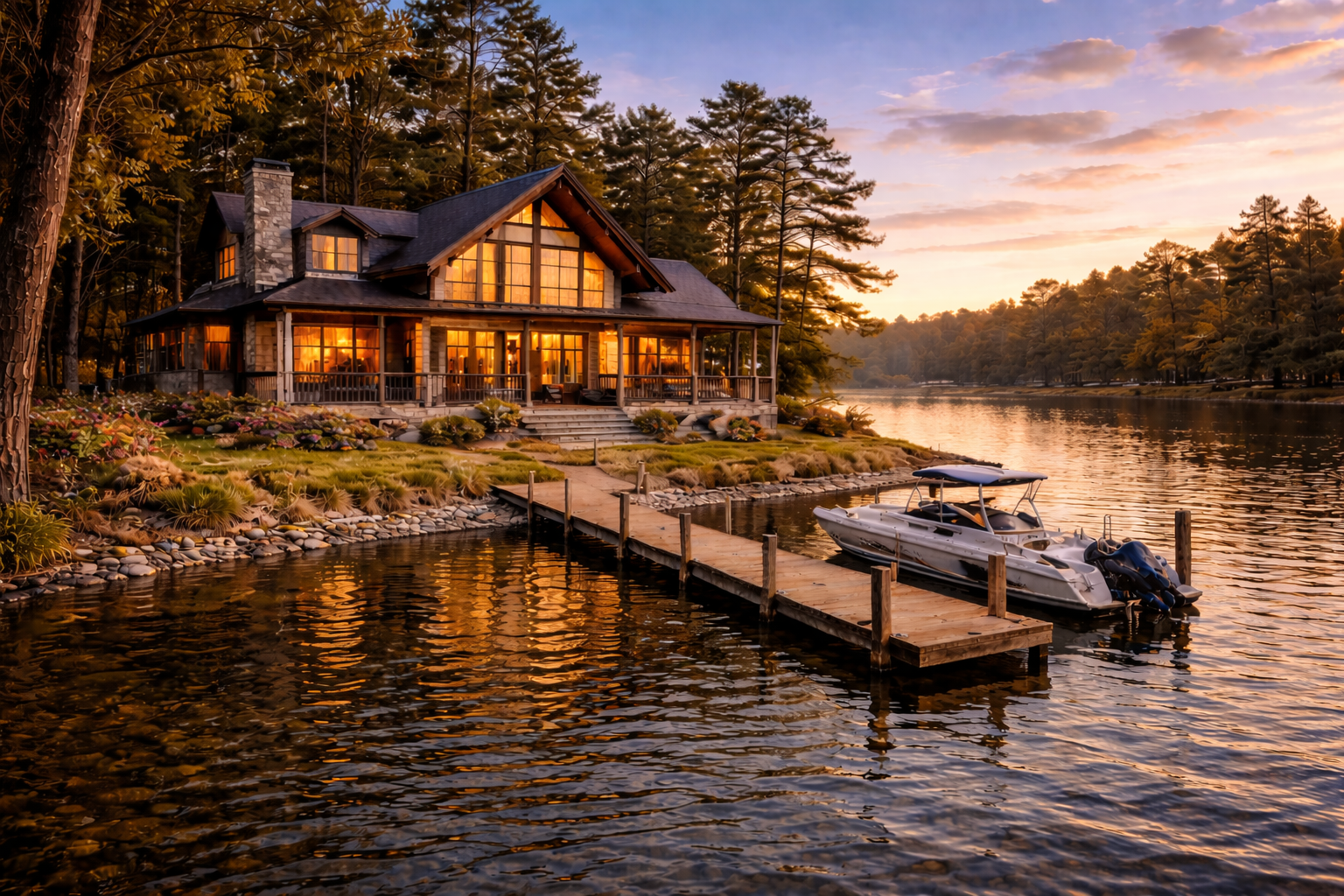 lake house in the summer