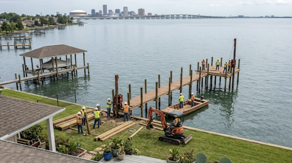 pier being built in LA