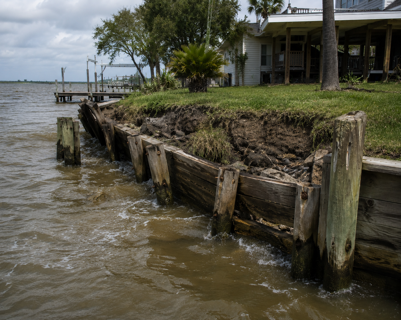 broken down bulkhead in louisiana