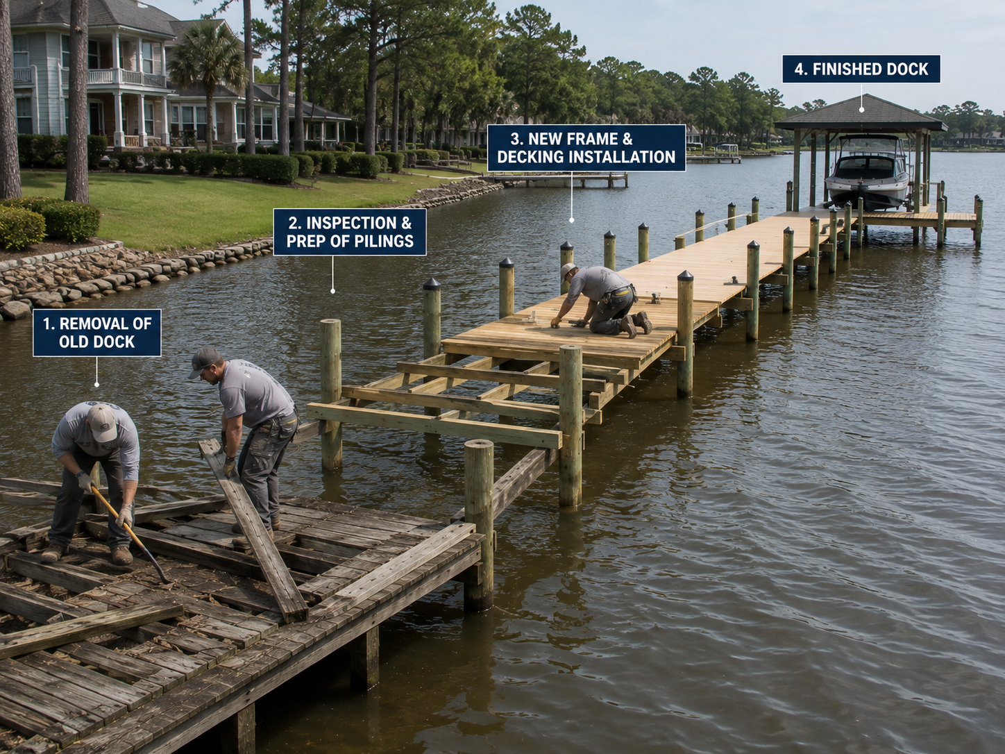 dock replacement process graphic